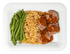 Turkey Meatballs, Spanish Style Rice & Green Beans